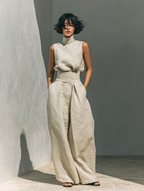 Maria • Conjunto minimalista de lino y algodón
