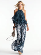 Olivia • Elegante completo due pezzi in chiffon