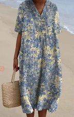 Margaret - Vestido Flowy con Estampado Floral Vibrante