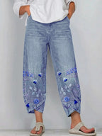 Aven | Pantalones bordados de estilo casual