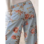 Pantalones informales con estampado floral