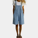 Harlow • Salopette corta in denim larga