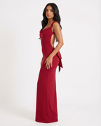 Desirée • Vestido Largo Ajustado con Espalda Abierta y Lazo
