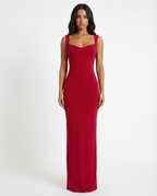 Desirée • Vestido Largo Ajustado con Espalda Abierta y Lazo