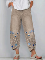 Aven | Pantalones bordados de estilo casual