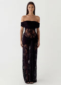 Isabel • Vestido Maxi de Encaje con Hombros Descubiertos