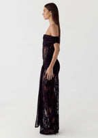 Isabel • Vestido Maxi de Encaje con Hombros Descubiertos