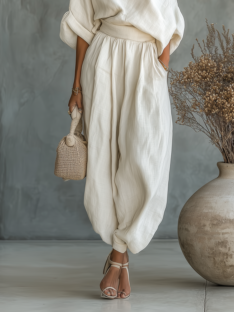 Marta • Conjunto de Lino Off-white