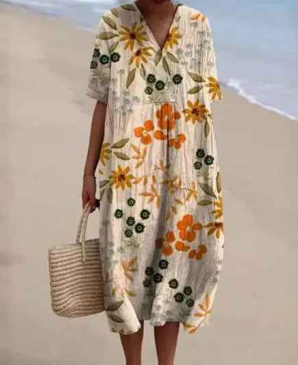 Lina | Vestido de Flores Vintage