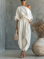 Marta • Conjunto de Lino Off-white