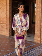 Adriana • Vestido Midi Acuarela con Cinturón