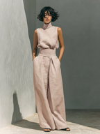 Maria • Conjunto minimalista de lino y algodón