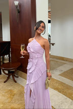 Sofía • Vestido Largo Asimétrico con Volados
