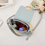 Celia • Borsa a Tracolla in Rafia con Patta Colorata