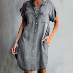 Lunarelle • Vestido Camisero Vaquero con Botones