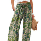 Pantalones anchos con estampado floral