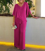 Martha • Conjunto de dos piezas con pantalón de pierna ancha