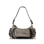 Triana • Bolso Hobo Efecto Desgaste con Bolsillos y Cremalleras