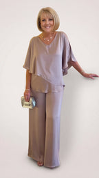 Martha • Conjunto de dos piezas con pantalón de pierna ancha