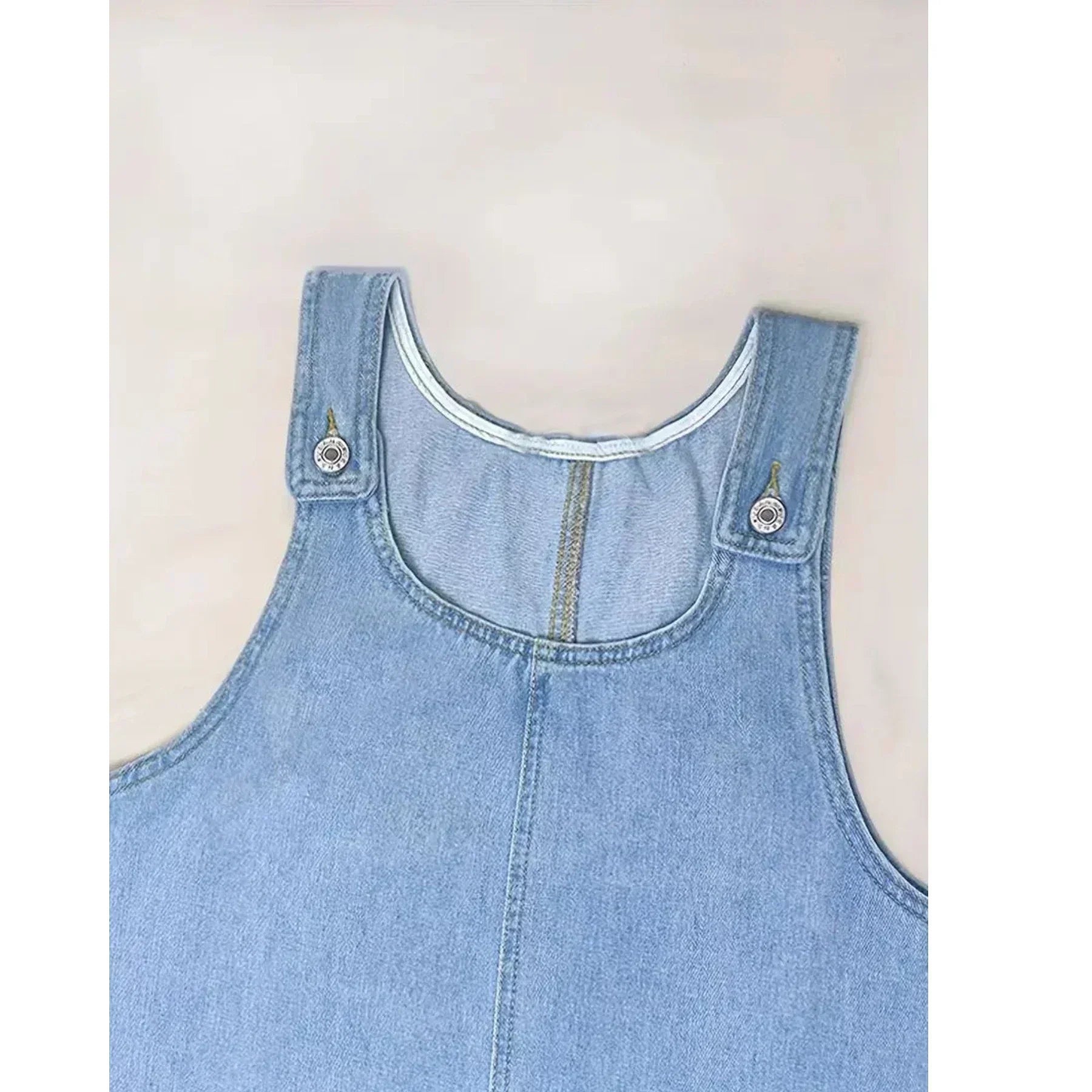 Lunaria • Vestido Vaquero sin Mangas con Bolsillos