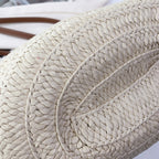 Bolso de Rafia con Asas de Cuero