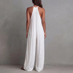 Elena • Mono halter plisado de pierna ancha