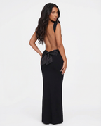 Desirée • Vestido Largo Ajustado con Espalda Abierta y Lazo
