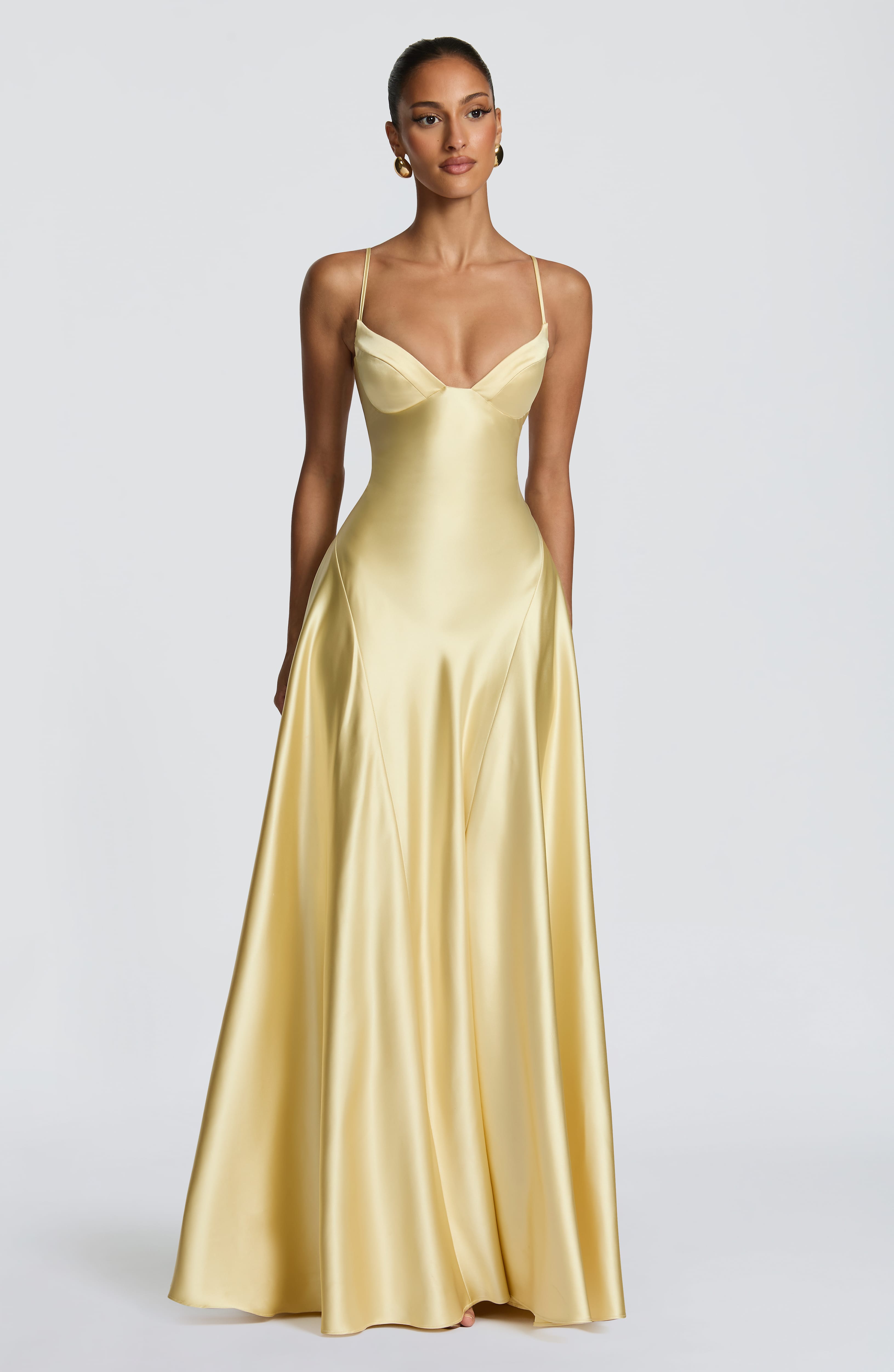 Asterin • Vestido maxi en ciruela