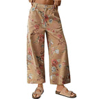 Pantalones informales con estampado floral