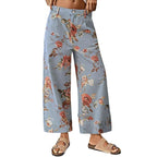 Pantalones informales con estampado floral