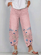 Aven | Pantalones bordados de estilo casual