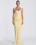 Sofía • Vestido Maxi Entallado con Escote Cuadrado
