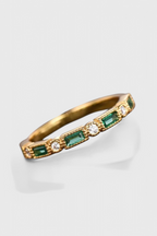 Anello in Oro con Zircone Verde Vintage