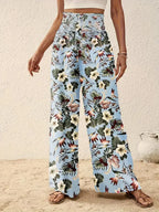 Alexa™ Pantalones con elegante estampado floral