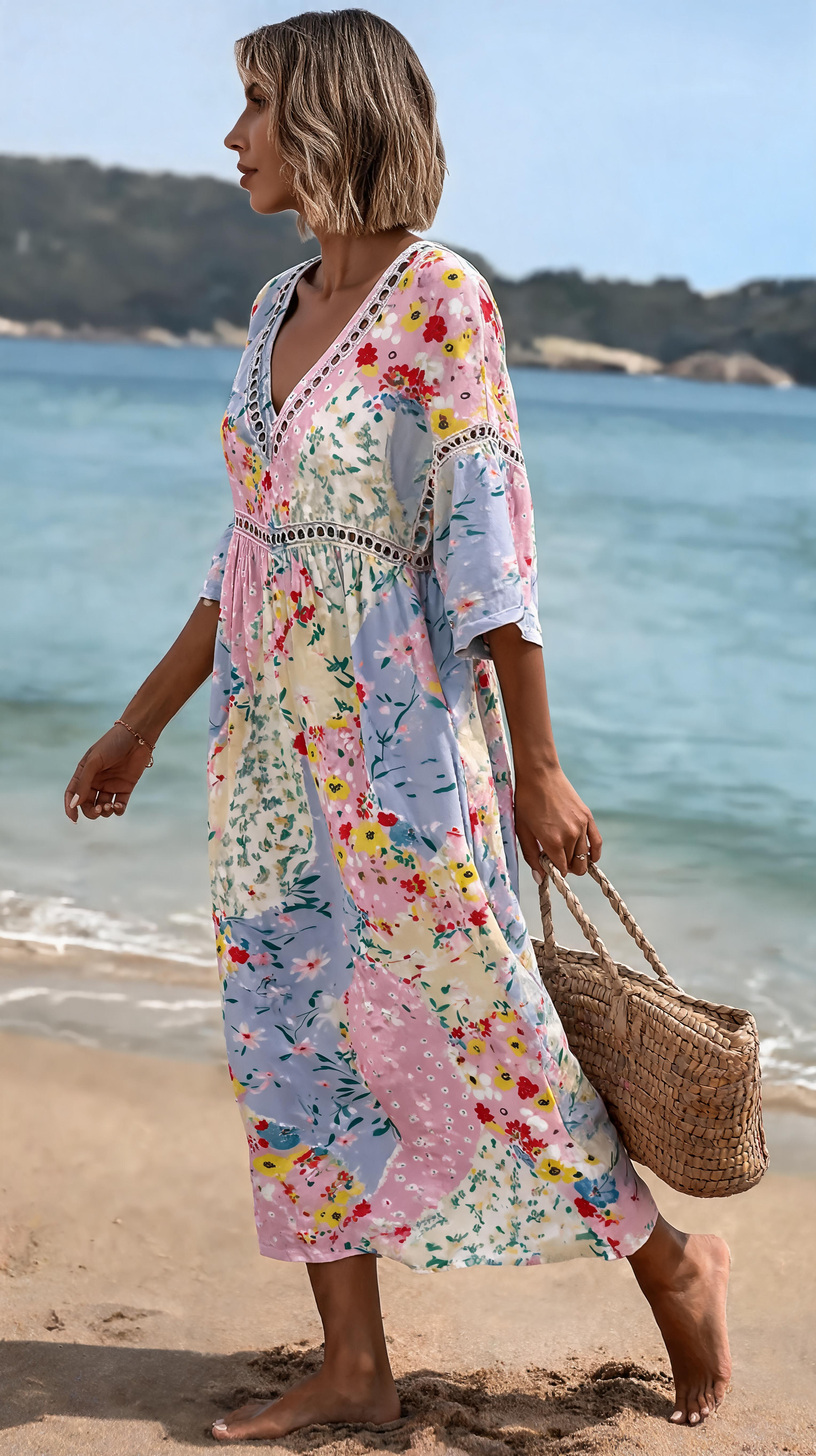 Luna – Vestido midi Floral Breeze