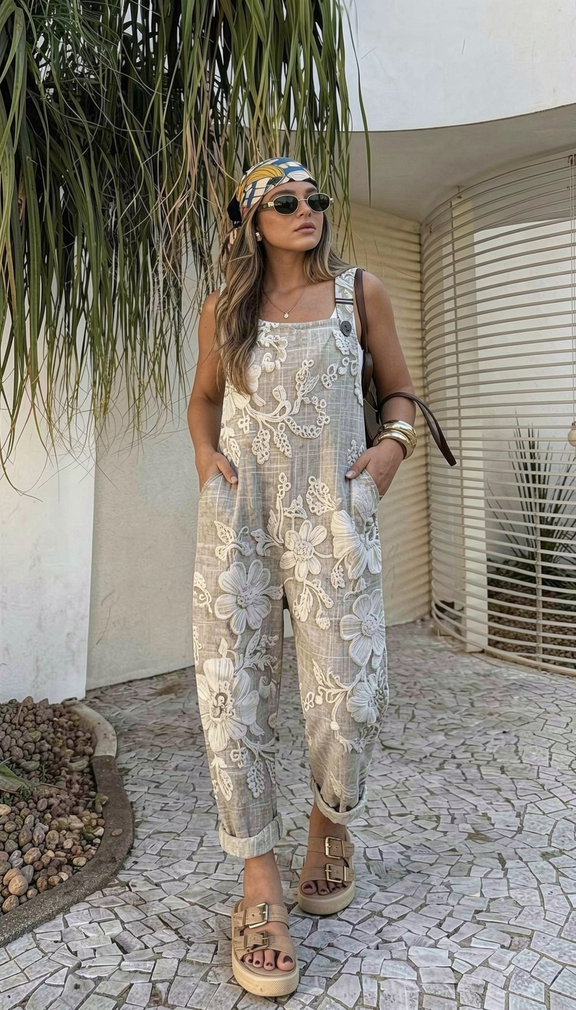 Amparo • Mono con Flores en Relieve