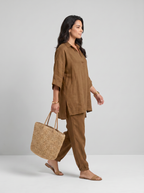 Marina | Completo casual da donna due pezzi con scollo a V