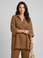 Marina | Completo casual da donna due pezzi con scollo a V