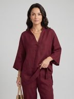 Marina | Completo casual da donna due pezzi con scollo a V