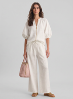 Alba | Conjunto de dos piezas: Camisa de estilo relajado y pantalón de pernera ancha