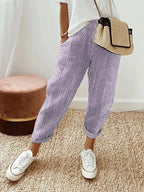 Pantalones de mujer de corte holgado a rayas